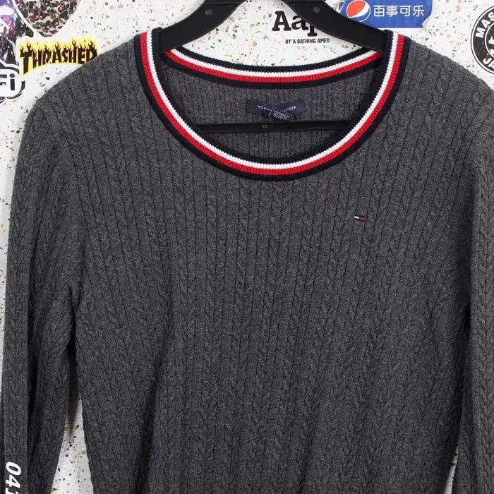 [BUNJANG] Tommy Hilfiger Cable Knit Crewneck Sweater Women&
