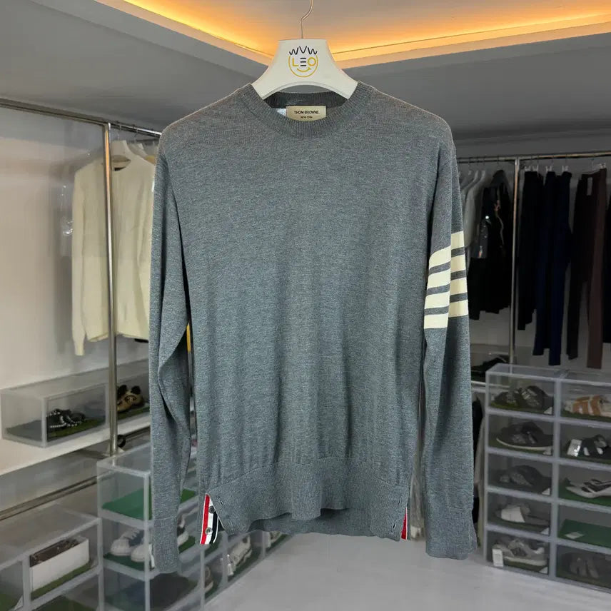 [BUNJANG] Thom Browne Merino Wool Diagonal Knit Sweater / [리오브전포점] 톰브라운 메리노 울 사선 니트 3