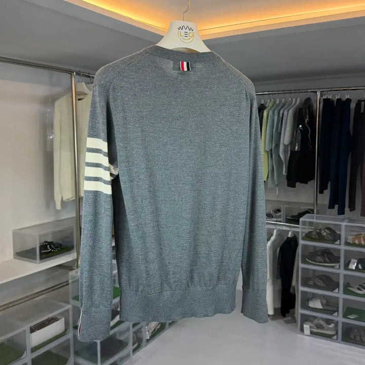 [BUNJANG] Thom Browne Merino Wool Diagonal Knit Sweater / [리오브전포점] 톰브라운 메리노 울 사선 니트 3