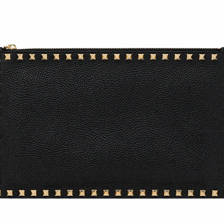 [BUNJANG] Valentino Rockstud Black Leather Clutch / [라온명품 LUX] 발렌티노 락스터드 블랙 레더 클러치