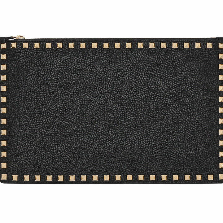 [BUNJANG] Valentino Rockstud Black Leather Clutch / [라온명품 LUX] 발렌티노 락스터드 블랙 레더 클러치
