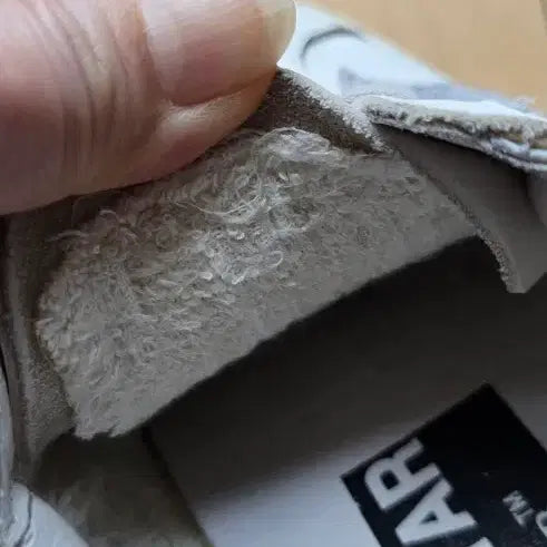 [BUNJANG] Cowhide Leather Sneakers White/Gray / 소가죽 스니커즈(230)
