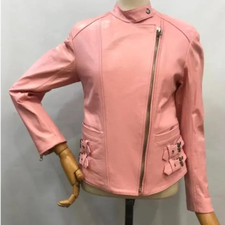 [BUNJANG] Mishaa Leather Jacket Pink Size 55 / 미샤 가죽쟈켓 55