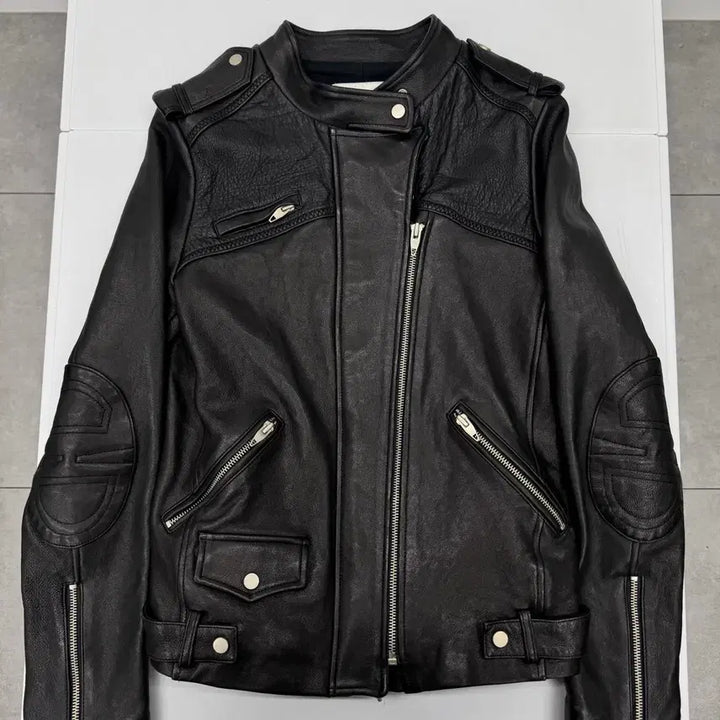 [BUNJANG] Sandro Lambskin Leather Jacket / 산드로 양가죽 자켓