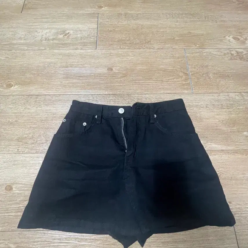 [BUNJANG] Black Cotton A-Line Skirt / 블랙 코튼 스커트