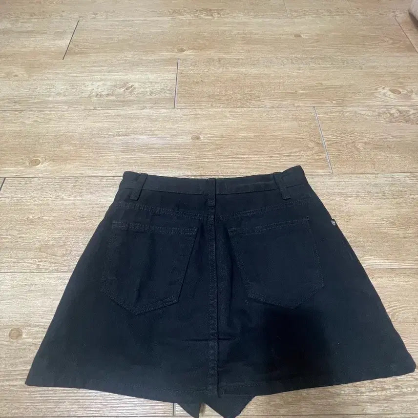 [BUNJANG] Black Cotton A-Line Skirt / 블랙 코튼 스커트