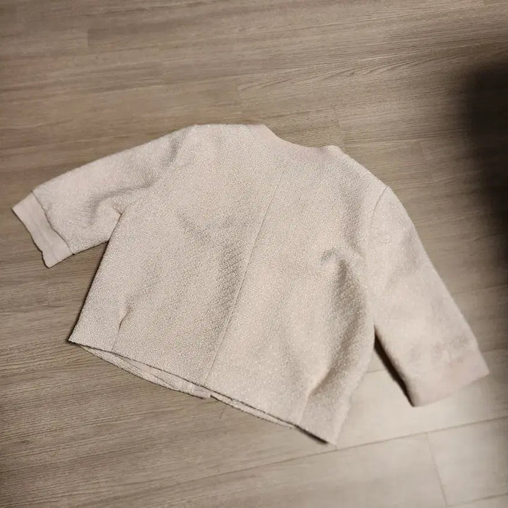 [SOLD OUT] DEWL 듀엘 핑크 트위드 반팔 자켓 55
