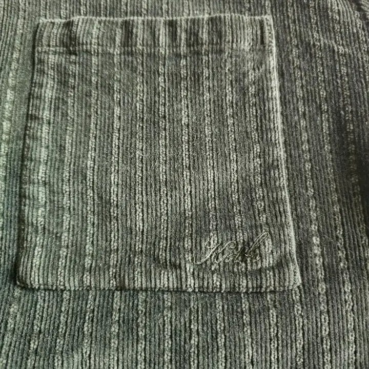 [BUNJANG] Kith Corduroy Half-Zip Short-Sleeve T-Shirt - Green / KITH 코듀로이 반팔티셔츠