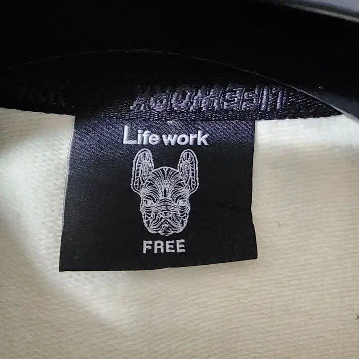 [BUNJANG] Life Work Raglan Sweatshirt Black/Ivory 100 / 라이프워크 래글런 맨투맨 티셔츠 블랙/아이보리 100 남