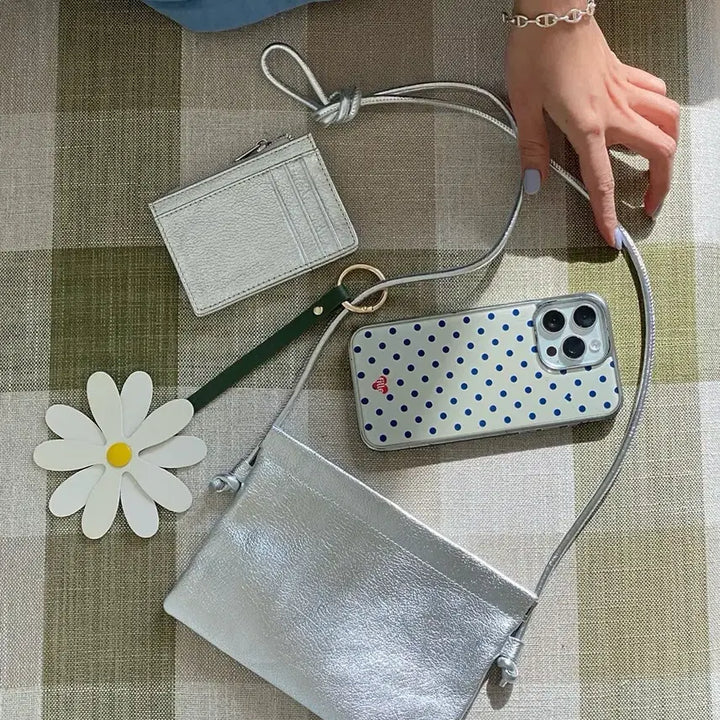 [BUNJANG] Daisy Leather Keyring (Ivory) / 새상품) 데이지 레더 키링!! 끈은 그린, 사이즈커요