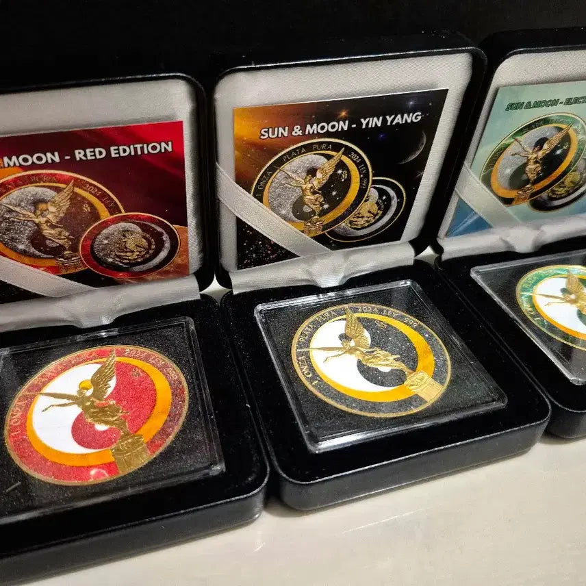 [BUNJANG] Libertad Sun and Moon (Green) 1 oz Silver Coin / 500개한정판) 리버타드 해와달(그린) 1온스 은화