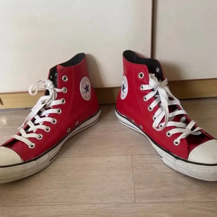 [BUNJANG] Stussy Converse Chuck Taylor Leather High Top Sneakers / 스투시 x 컨버스  척테일러 레더 하이
