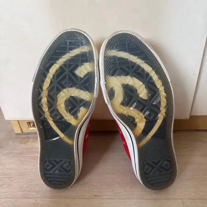 [BUNJANG] Stussy Converse Chuck Taylor Leather High Top Sneakers / 스투시 x 컨버스  척테일러 레더 하이