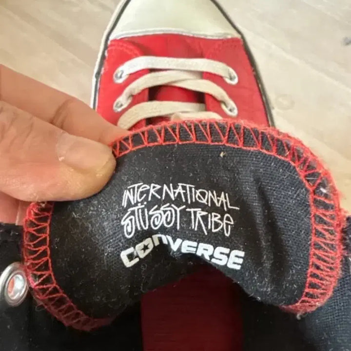 [BUNJANG] Stussy Converse Chuck Taylor Leather High Top Sneakers / 스투시 x 컨버스  척테일러 레더 하이