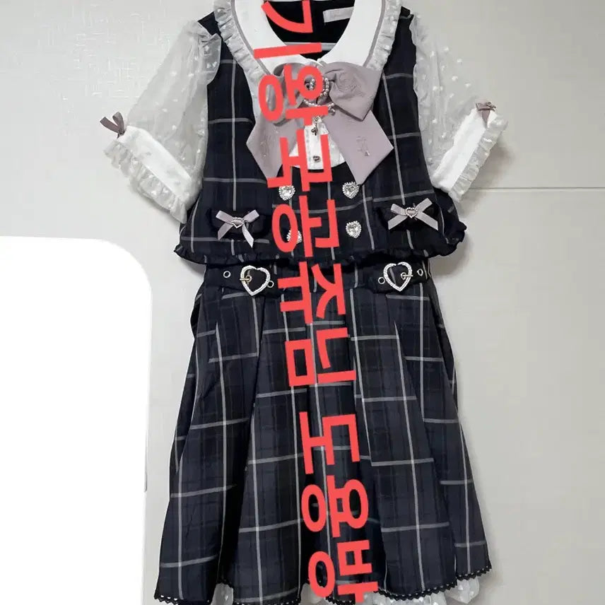 [SOLD OUT] LIZ LISA 리즈리사 라이크체크 원피스 양지뢰 지뢰계 셋업일브