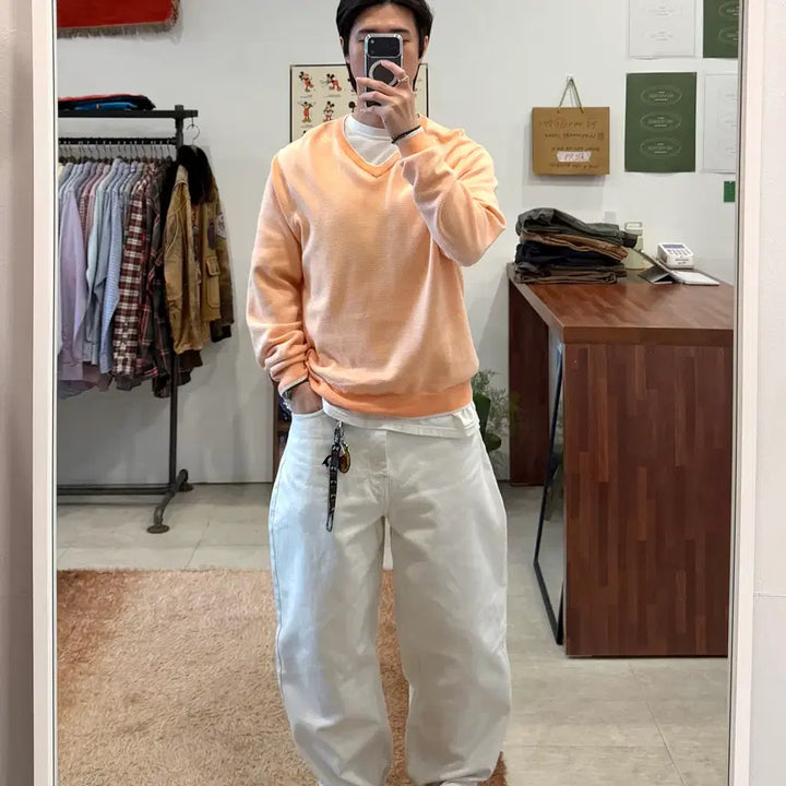 [BUNJANG] Brooks Brothers 브룩스 브라더스 수피마 코튼 브이넥 니트 / Brooks Brothers 브룩스 브라더스 수피마 코튼 브이넥 니트