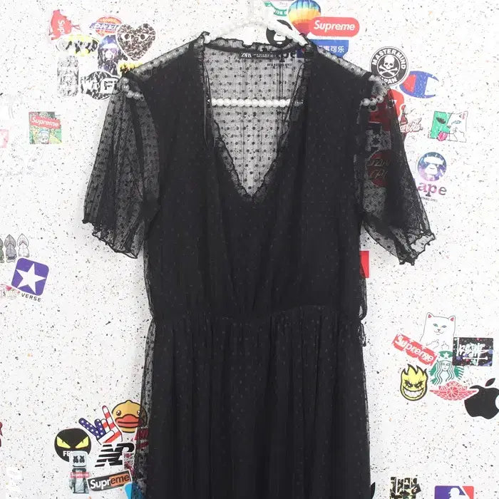 [BUNJANG] ZARA Sheer Banding Tulle Dress / 여성M/ 자라 시스루 밴딩 샤 원피스