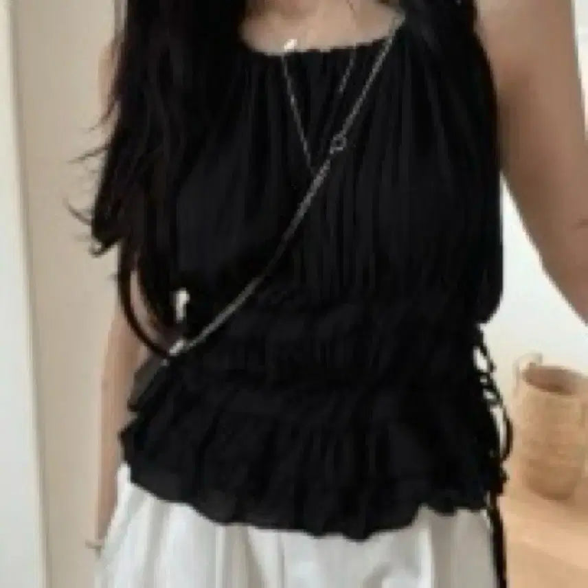 [BUNJANG] Shirring Halter Top / 셔링 홀터탑