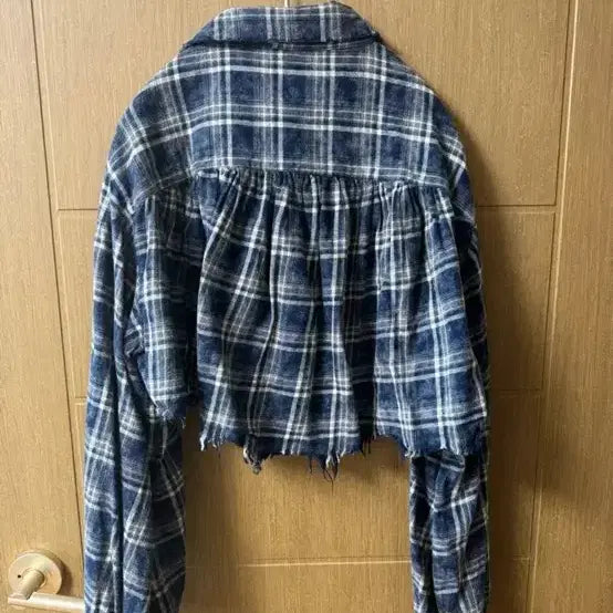 [BUNJANG] SEO Washed Check Shirring Shirt / 에스이오 워시드 체크 셔링 셔츠