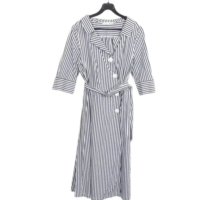 [BUNJANG] Comptoir des Cotonniers Striped Wrap Dress / 여성66/ 꼼빠니아 스트라이프 랩 원피스