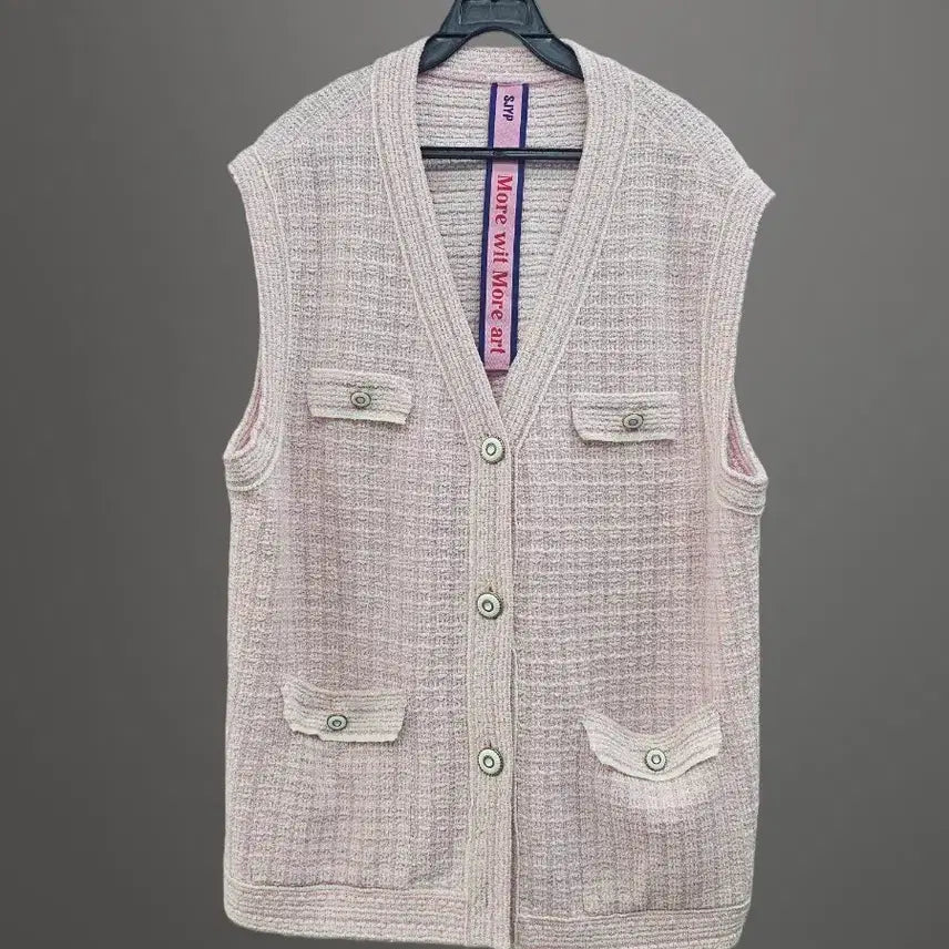 [BUNJANG] SJYP Pink Tweed Vest - Size M / 한섬 SJYP 핑크 트위드 베스트예요 M사이즈