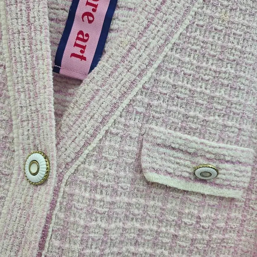[BUNJANG] SJYP Pink Tweed Vest - Size M / 한섬 SJYP 핑크 트위드 베스트예요 M사이즈