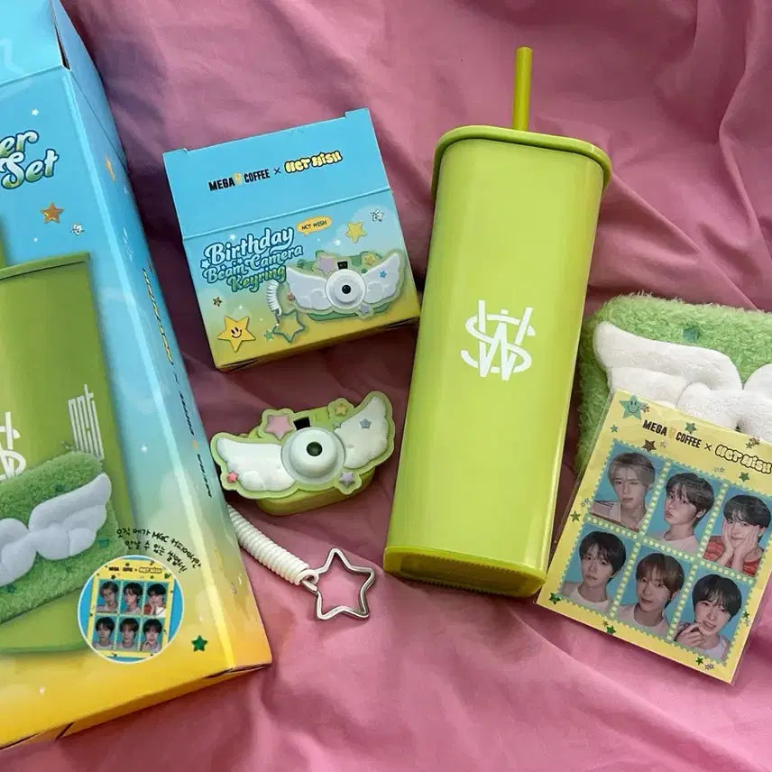 [BUNJANG] NCT WISH Mega Coffee Tumbler Sleeve Camera Bundle Set / 메가커피 엔시티 위시 텀블러 슬리브 카메라