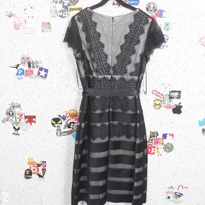 [BUNJANG] JS Collection Striped V-neck Dress / 여성 38사이즈/ JS컬렉션 단가라 브이넥원피스 드레스