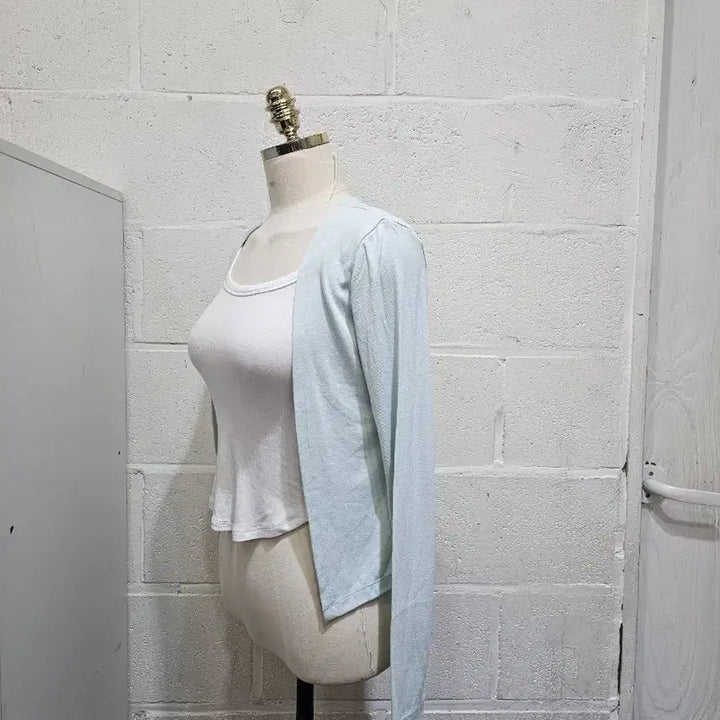 [SOLD OUT] 오픈 가디건 부드러운 긴팔- 민트