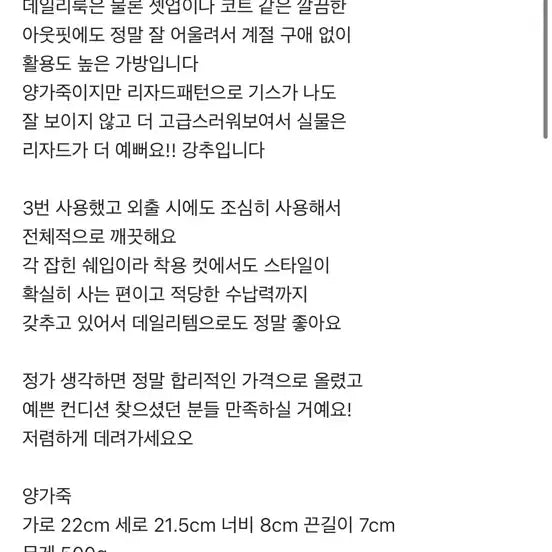 [BUNJANG] Archivepke Sheltin Bag Lizard Black Tote Bag / 아카이브앱크 쉘틴백 리자드 블랙