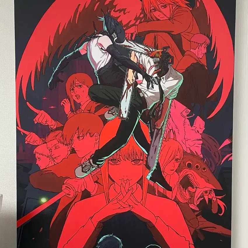 [BUNJANG] Chainsaw Man Hongdae Pop-Up Store Tapestry Scroll Banner / 체인소맨 홍대 팝업 태피스트리 족자봉