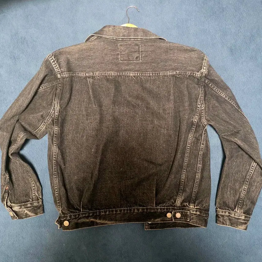 [SOLD OUT] 슈가케인 14.25Oz 워싱 블랙 2세대 데님 자켓 (42)