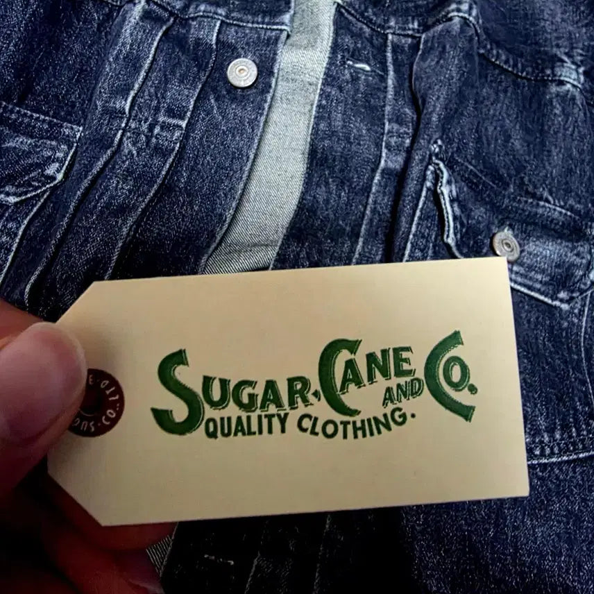 [SOLD OUT] 슈가케인 14.25Oz 워싱 블랙 2세대 데님 자켓 (42)