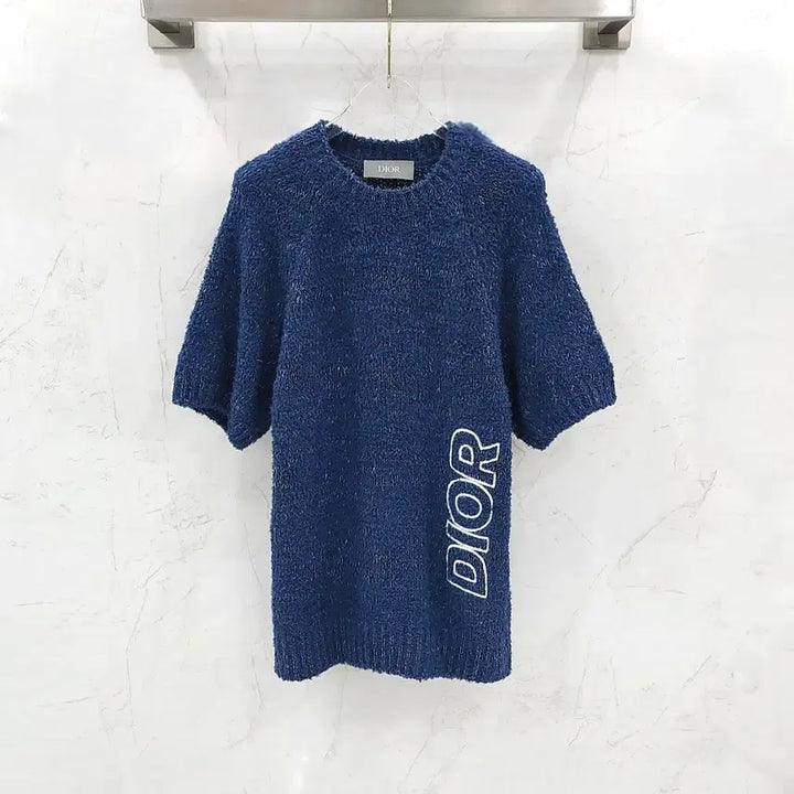 [BUNJANG] Dior Logo Heavy Cotton Knit T-shirt / M / 디올 로고 헤비 코튼 니트 반팔