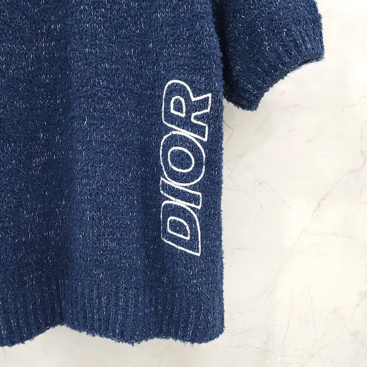 [BUNJANG] Dior Logo Heavy Cotton Knit T-shirt / M / 디올 로고 헤비 코튼 니트 반팔