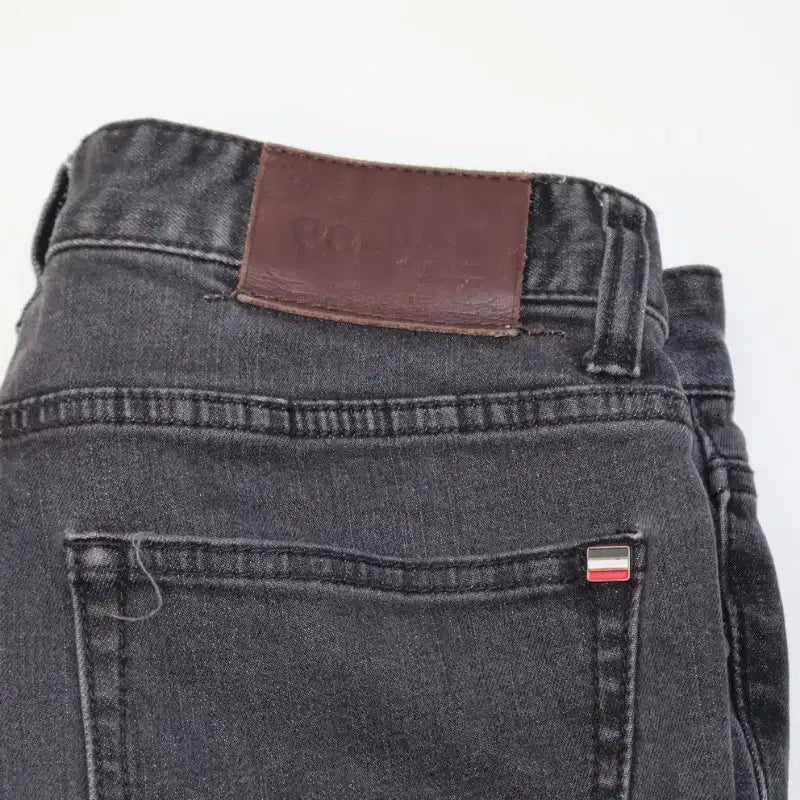 [BUNJANG] POLEHAM Black Denim Basic Fit Pants / 폴햄 흑청