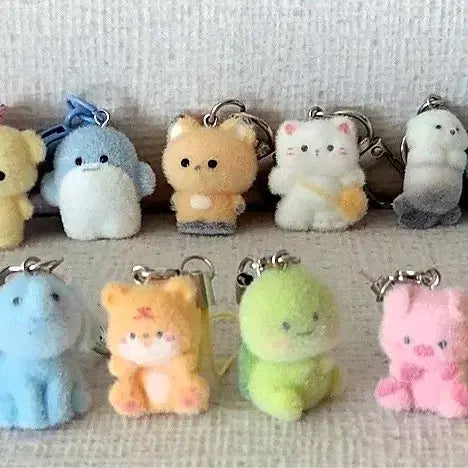 [BUNJANG] Flocking Keyrings Bundle Set / (열쇠고리,키링)귀여운 후로킹 키링들