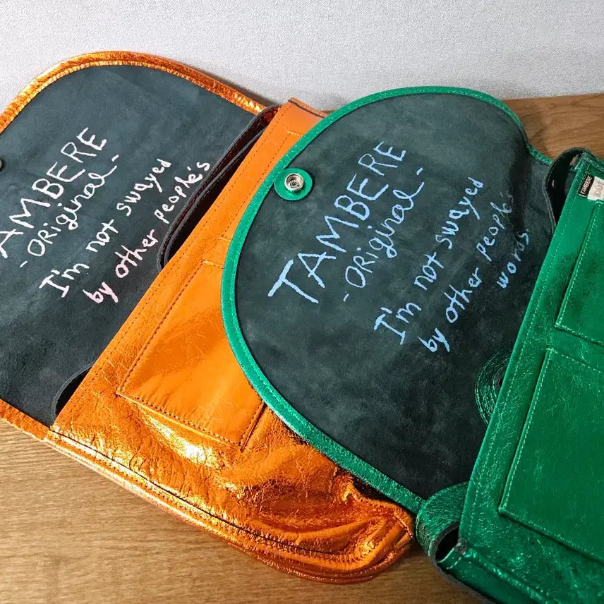 [BUNJANG] TamBale Baiouut Glitter Crossbody Bag Orange &amp; Green Set / 탐베레 바이우트 글리터백 오렌지, 그린 일괄