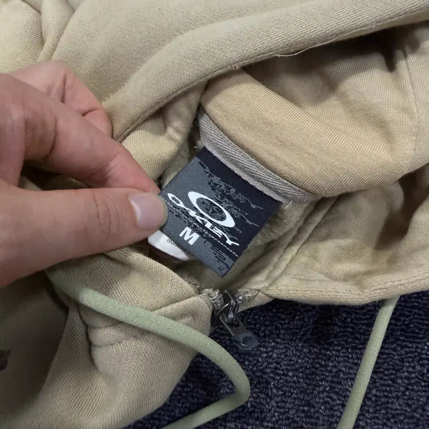 [BUNJANG] Oakley Archive Beige Hoodie Jacket / 오클리 아카이브 베이지 후드집업