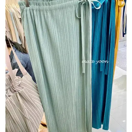 [BUNJANG] Pleated Long Wrap Skirt / (상태 A) 플리츠 롱 랩스커트