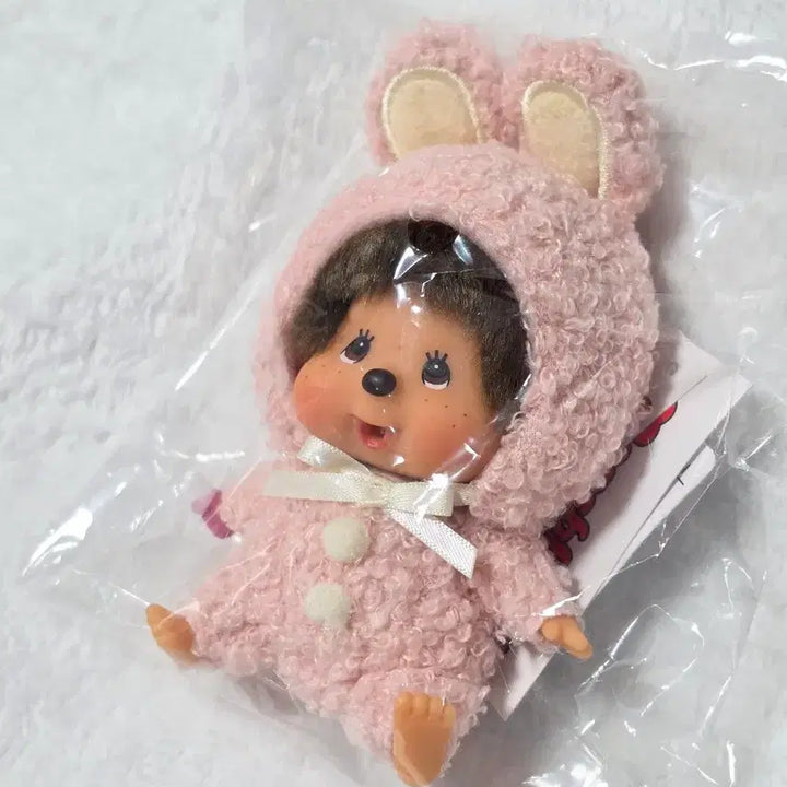 [BUNJANG] Bunny Monchhichi Big Head Keychain / 바니 몬치치 빅헤드 대두 ss 키링 키체인