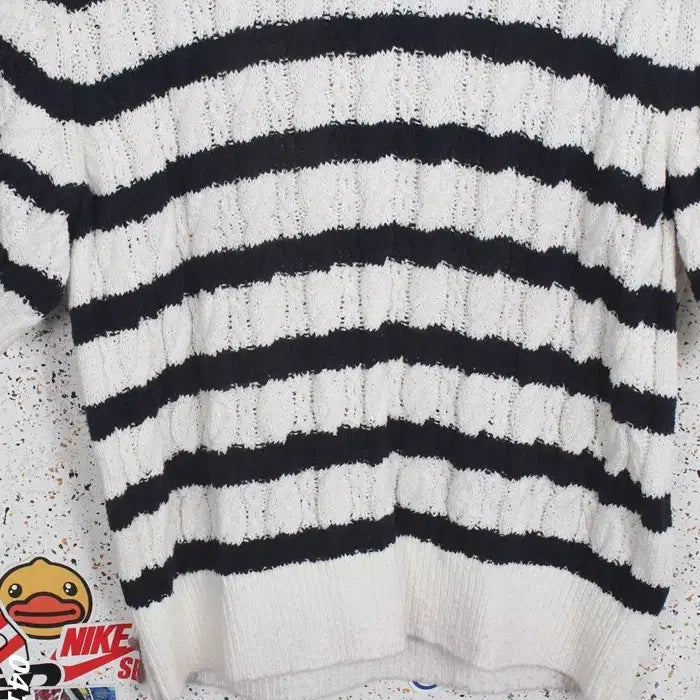 [BUNJANG] Dunst Striped Short-Sleeve Knit Top Women&