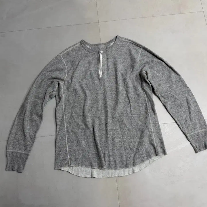 [SOLD OUT] 피그벨 헨리넥 긴팔 티셔츠 그레이 3사이즈