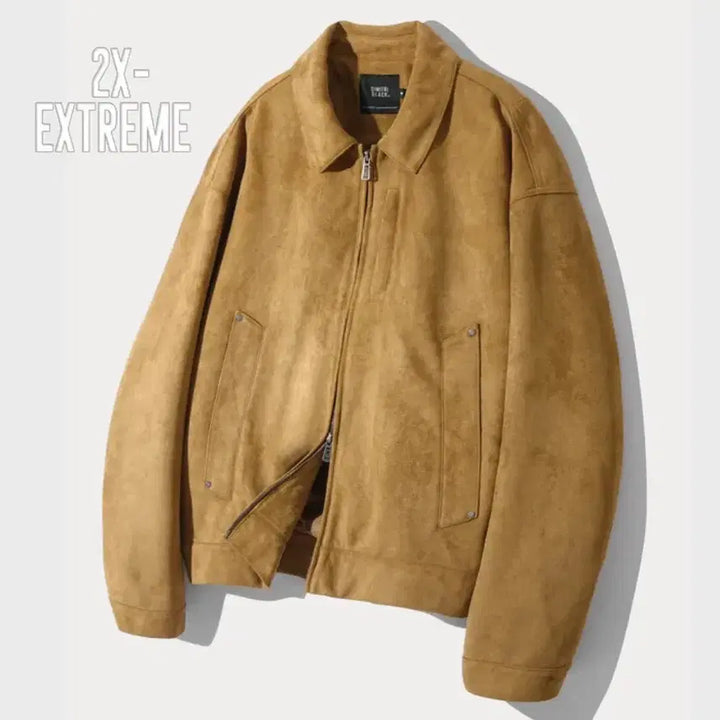 [BUNJANG] Dimitri Black Two-Way Vegan Suede Jacket / 디미트리블랙 투웨이 비건 스웨이드 자켓