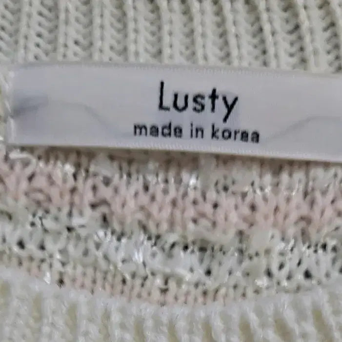 [BUNJANG] LUSTY Short Sleeve Tweed Knit Ivory / LUSTY 반팔 트위드 니트 아이보리