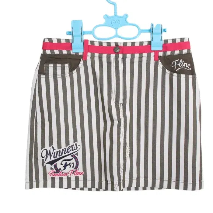 [BUNJANG] Phantom Golf Striped Functional Patch Golf Skirt (Black) / 여성67 / 팬텀골프 단가라 기능성 패치 골프치마BK