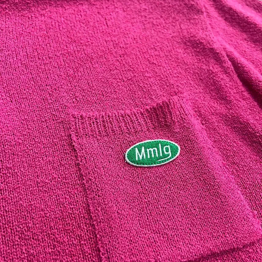 [BUNJANG] Mmlg Pink Knit Polo T-shirt Size L / Mmlg 핑크 니트 폴로티 L사이즈