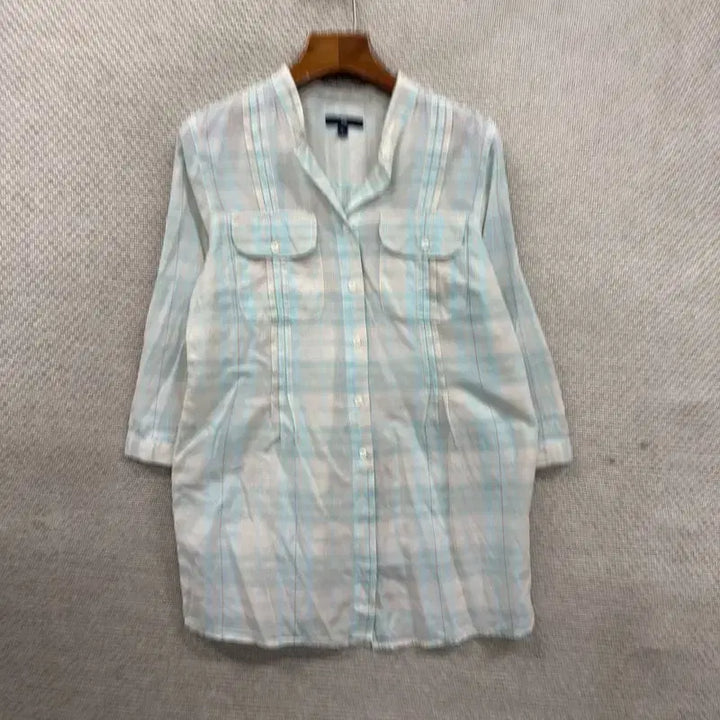 [BUNJANG] GAP Vintage Check 3/4 Sleeve Shirt - Size S / 갭 GAP 빈티지 체크 7부 셔츠 S A09613