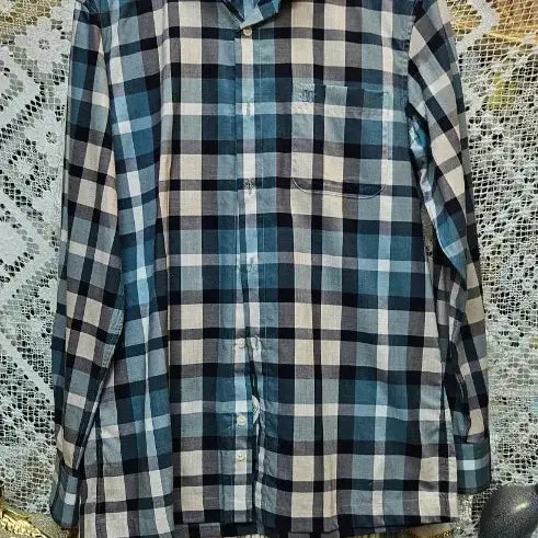 [BUNJANG] Daks Check Long Sleeve Shirt / 닥스 체크 긴팔 셔츠