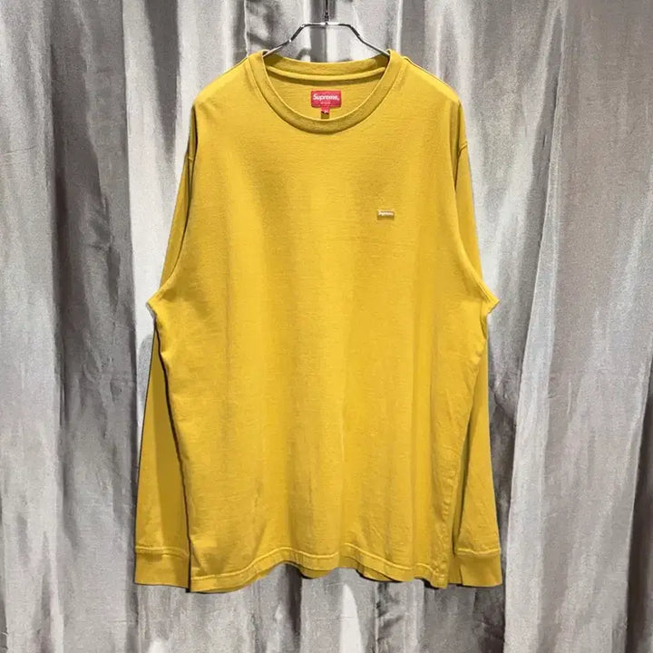 [BUNJANG] Supreme Mini Box Logo Mustard Long Sleeve T-shirt / L SUPREME 슈프림 미니 박스로고 머스타드 롱슬리브